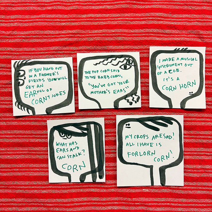 lunch note of weird drawing