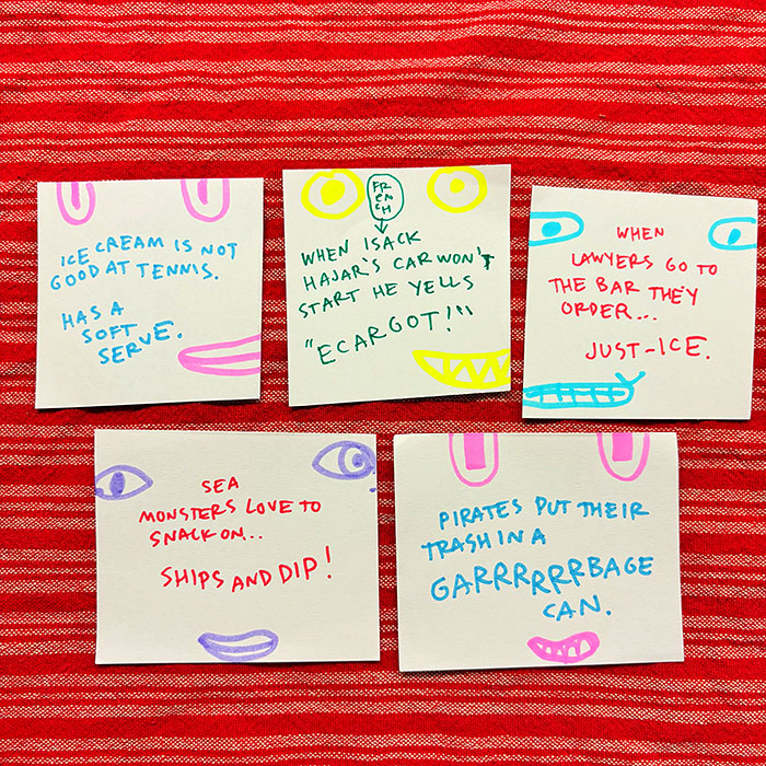 lunch note of weird drawing