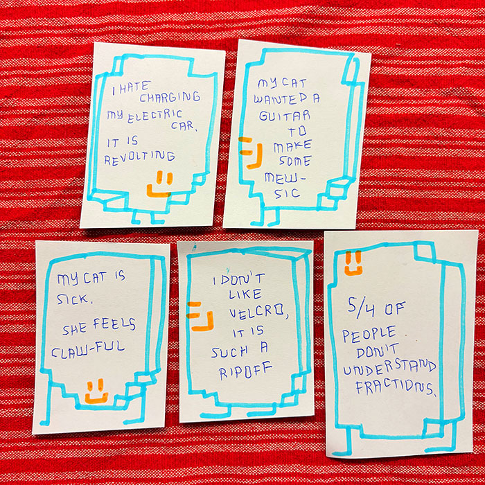 lunch note of weird drawing