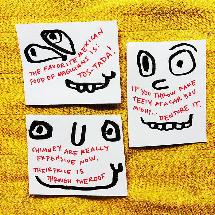 lunch note of weird drawing