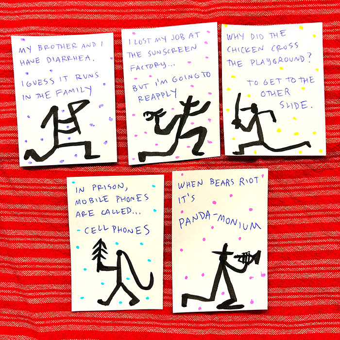 lunch note of weird drawing