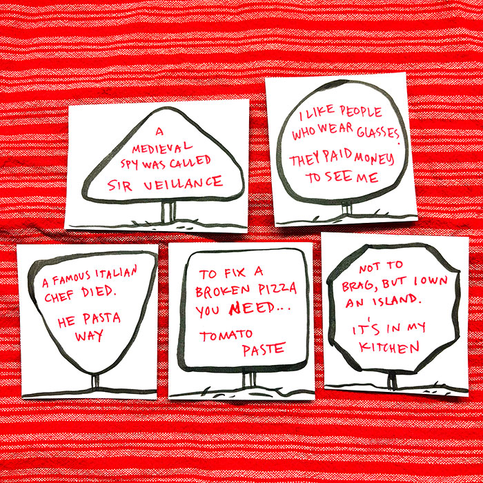 lunch note of weird drawing