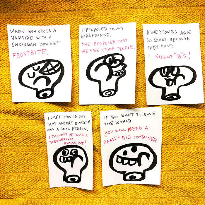 lunch note of weird drawing