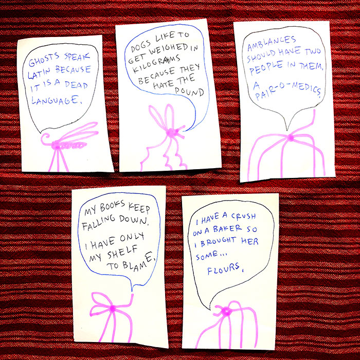 lunch note of weird drawing