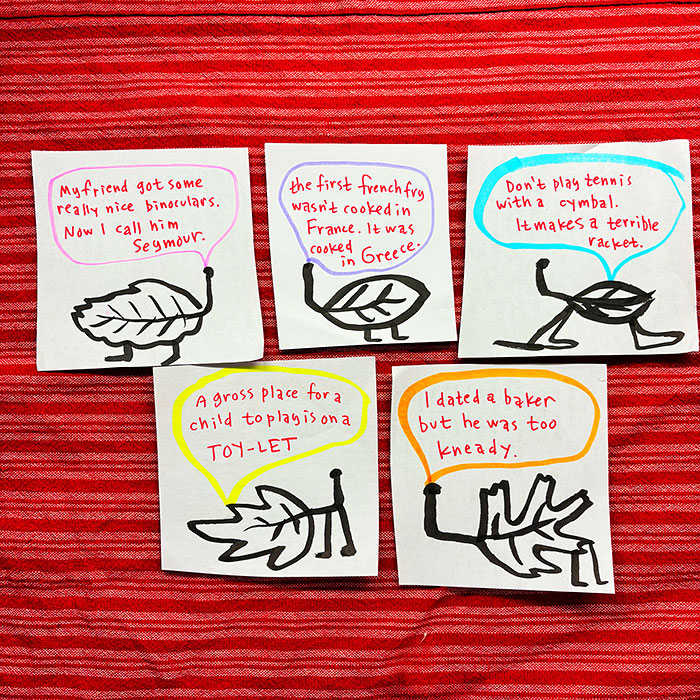 lunch note of weird drawing