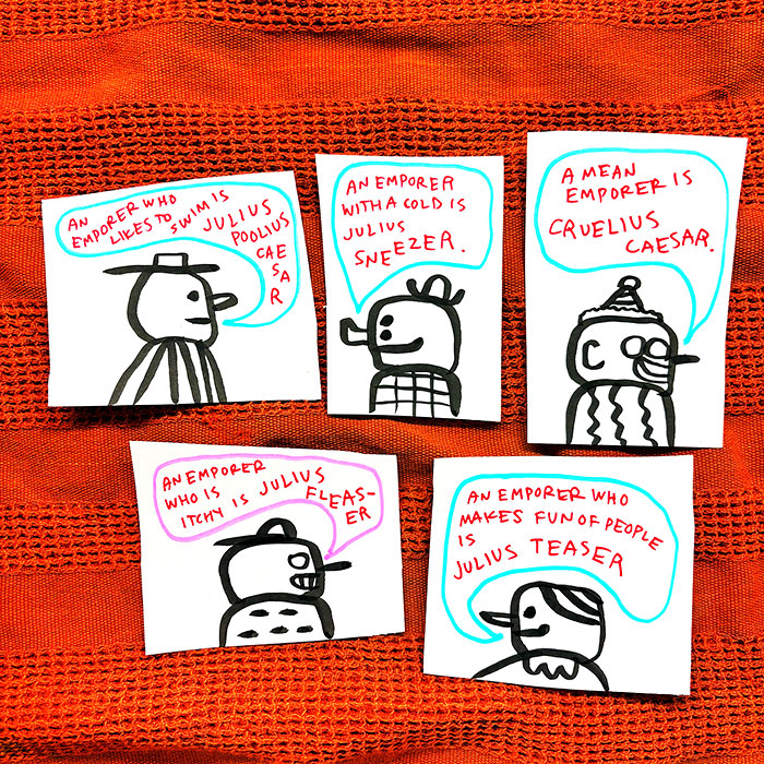 lunch note of weird drawing