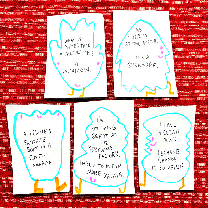 lunch note of weird drawing