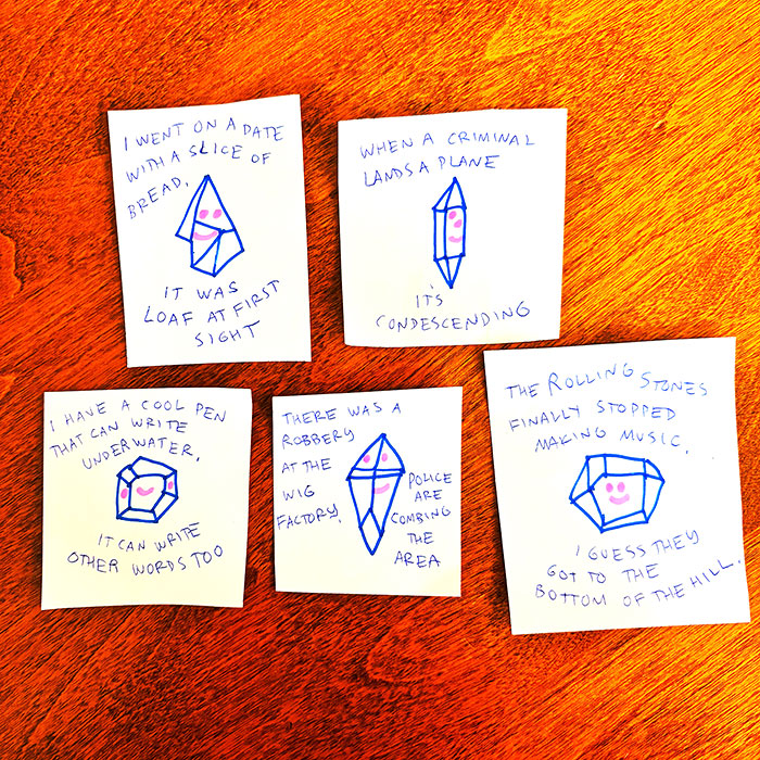lunch note of weird drawing