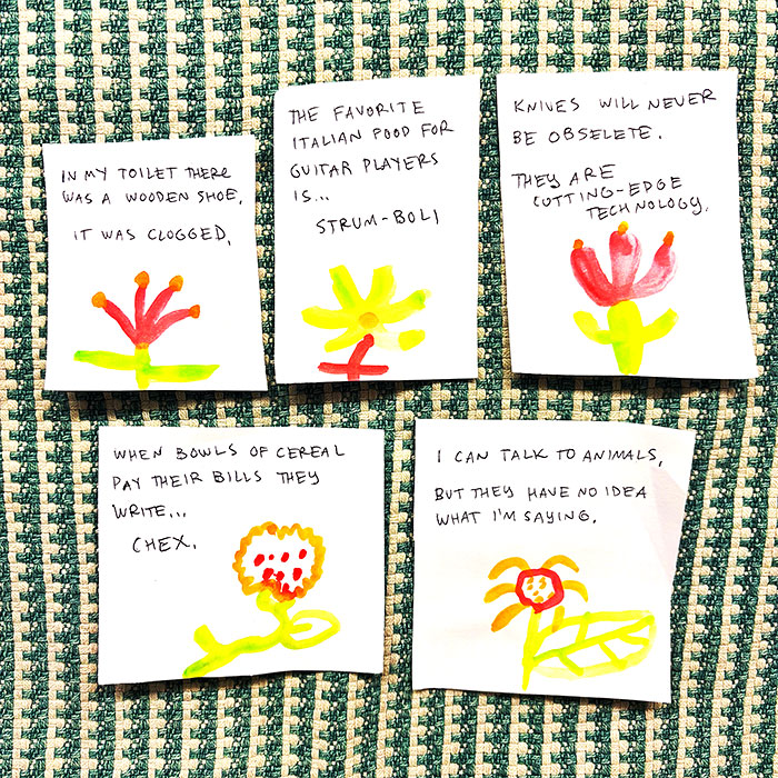 lunch note of weird drawing
