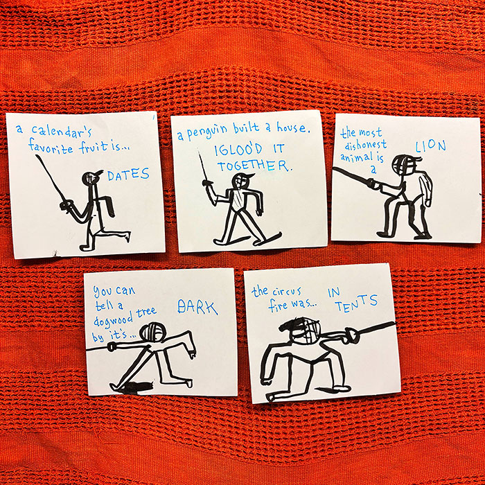 lunch note of weird drawing