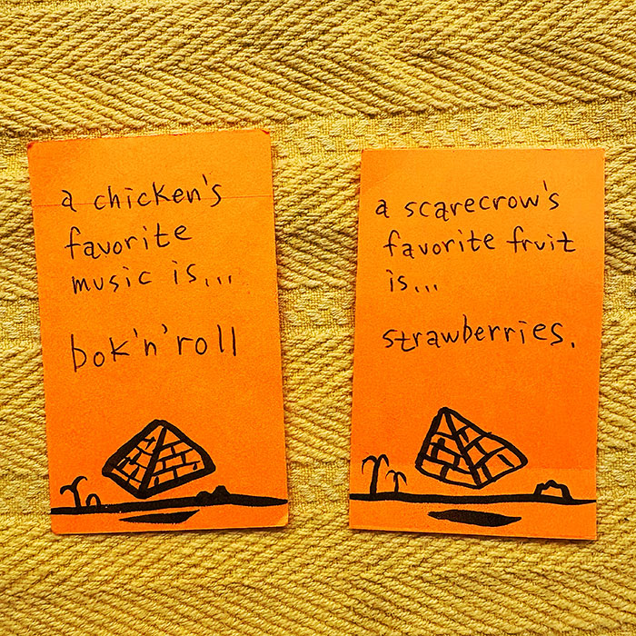lunch note of weird drawing