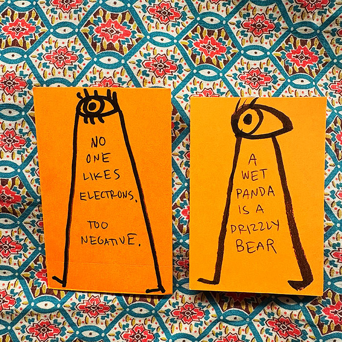 lunch note of weird drawing