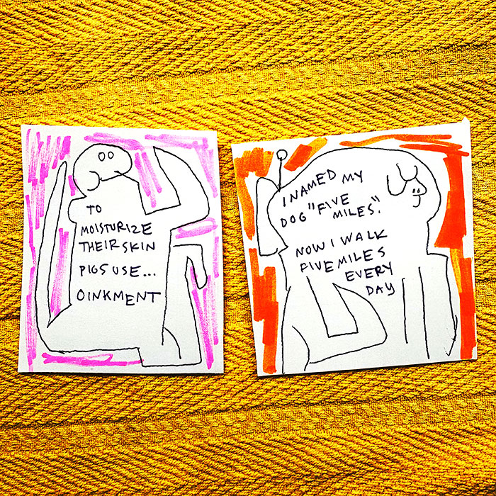 lunch note of weird drawing