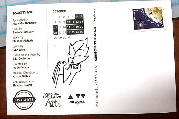 Postcard drawing sent to send cheer