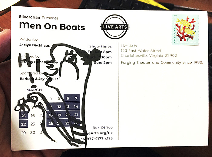 Postcard drawing sent to send cheer