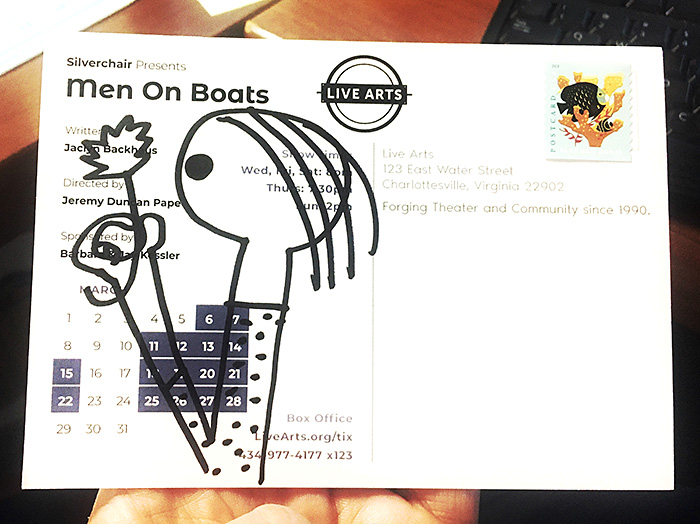Postcard drawing sent to send cheer