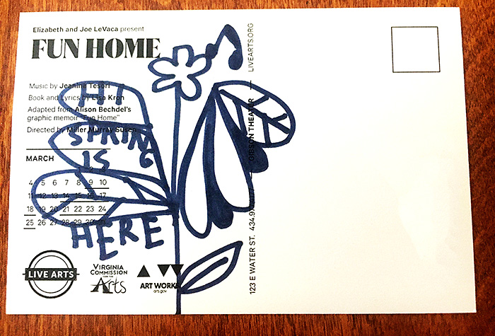 Postcard drawing sent to send cheer