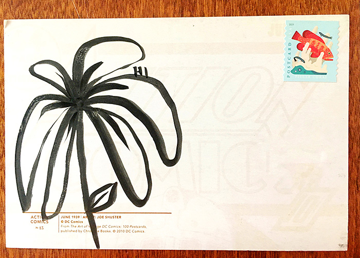 Postcard drawing sent to send cheer