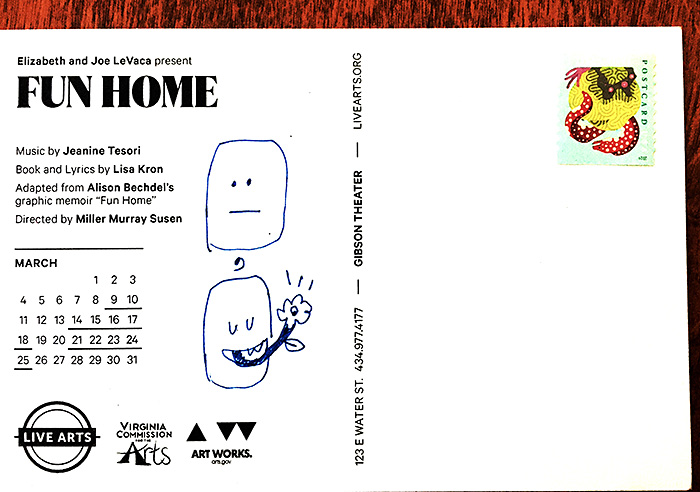 Postcard drawing sent to send cheer