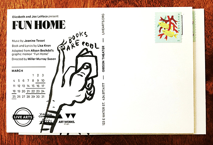 Postcard drawing sent to send cheer