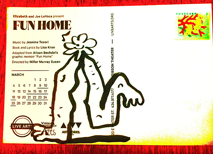 Postcard drawing sent to send cheer