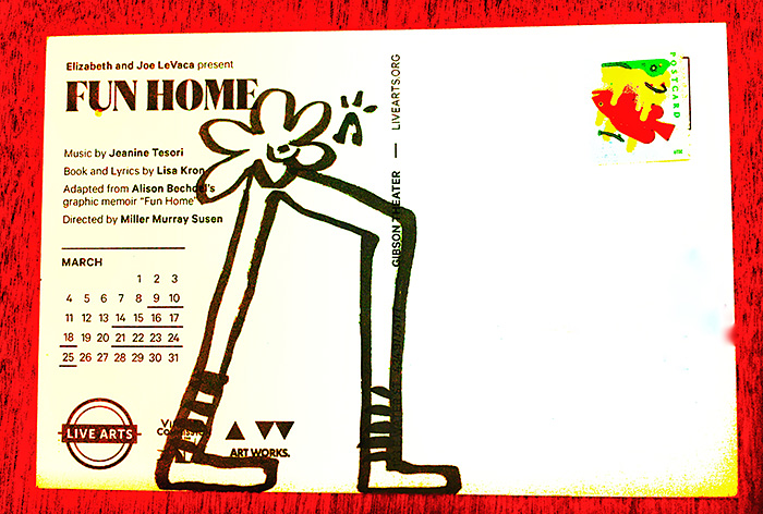 Postcard drawing sent to send cheer