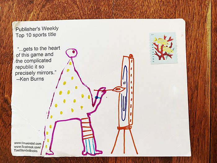 Postcard drawing sent to send cheer