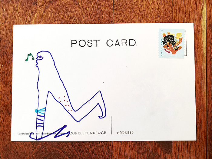 Postcard drawing sent to send cheer