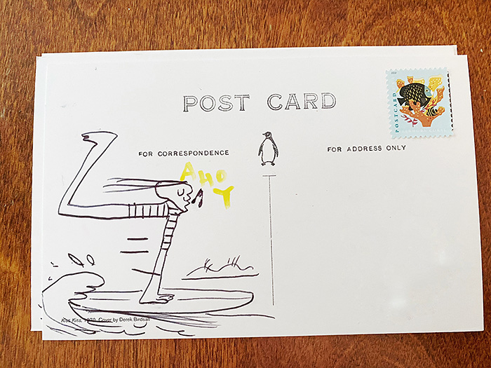 Postcard drawing sent to send cheer