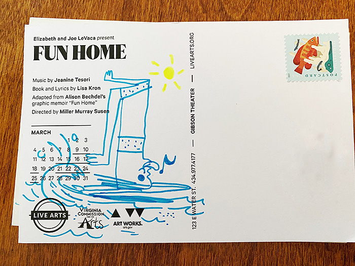 Postcard drawing sent to send cheer