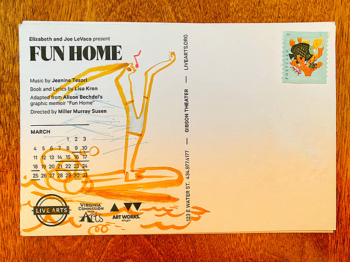 Postcard drawing sent to send cheer