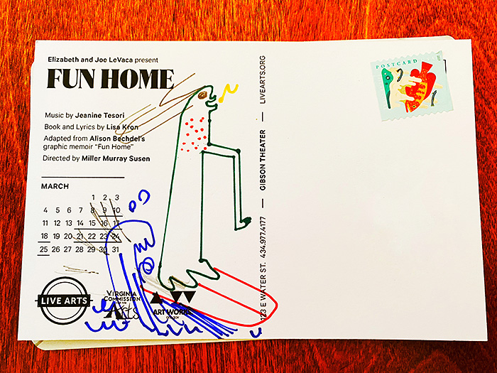 Postcard drawing sent to send cheer