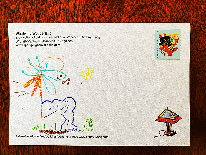 Postcard drawing sent to send cheer