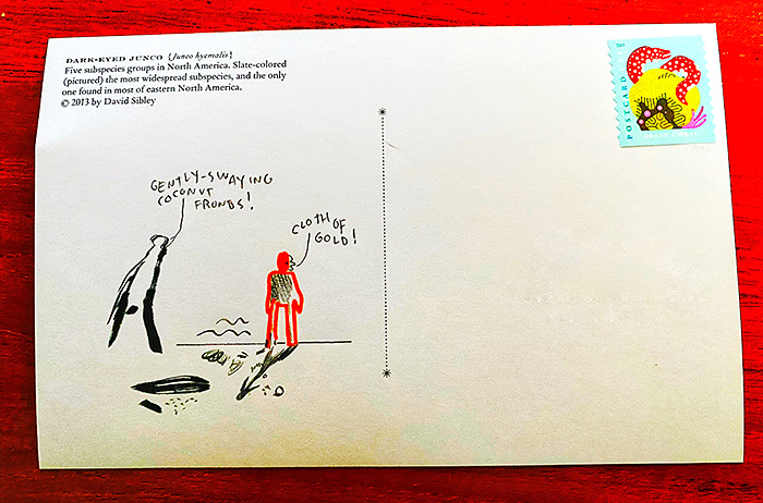 Postcard drawing sent to send cheer