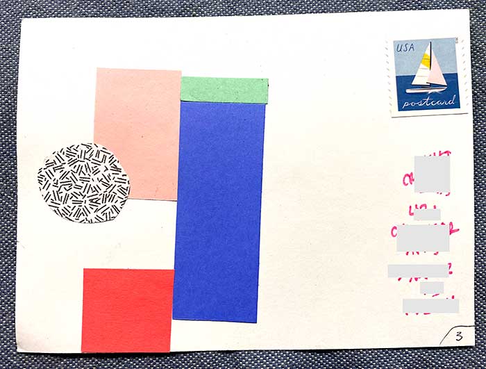 Postcard drawing sent to send cheer