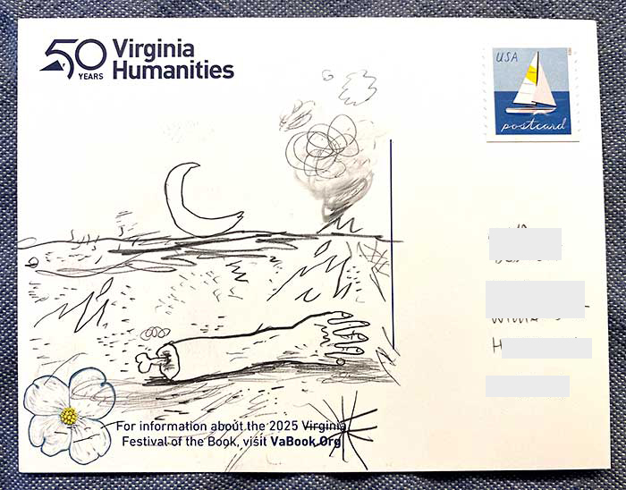 Postcard drawing sent to send cheer