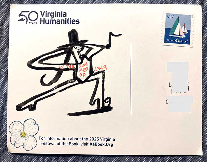 Postcard drawing sent to send cheer