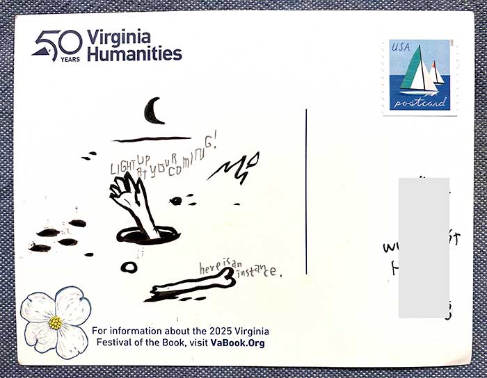Postcard drawing sent to send cheer