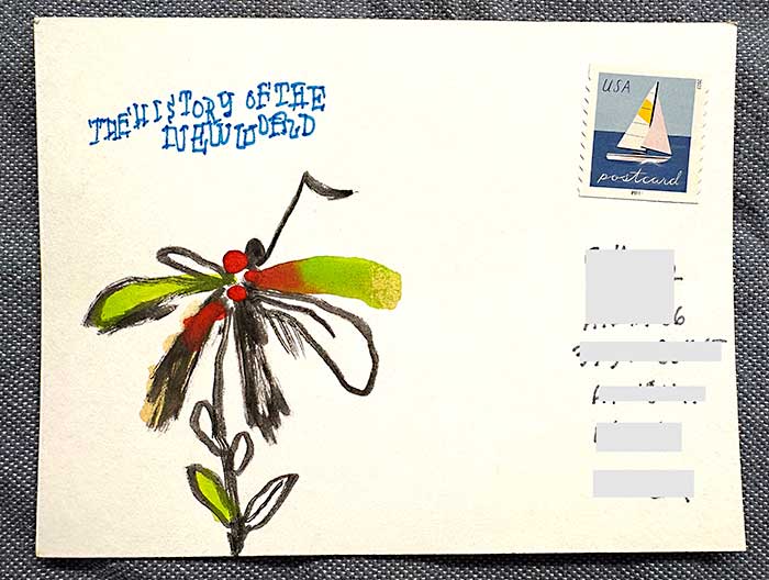 Postcard drawing sent to send cheer