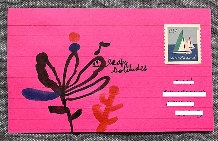 Postcard drawing sent to send cheer