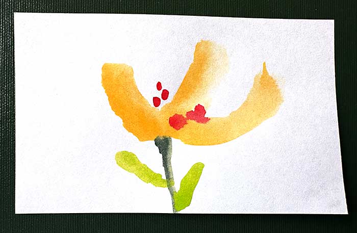 Postcard drawing sent to send cheer