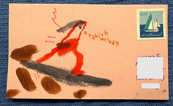 Postcard drawing sent to send cheer