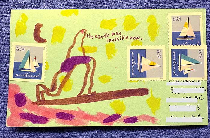 Postcard drawing sent to send cheer