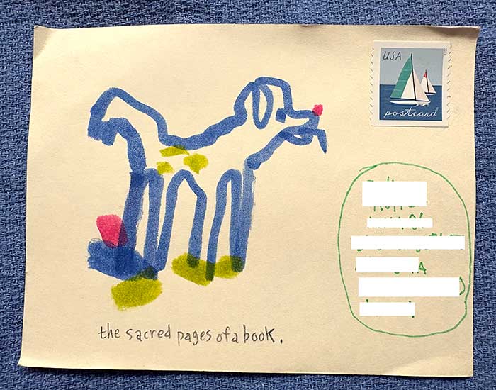 Postcard drawing sent to send cheer