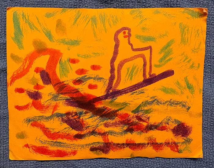 Postcard drawing sent to send cheer