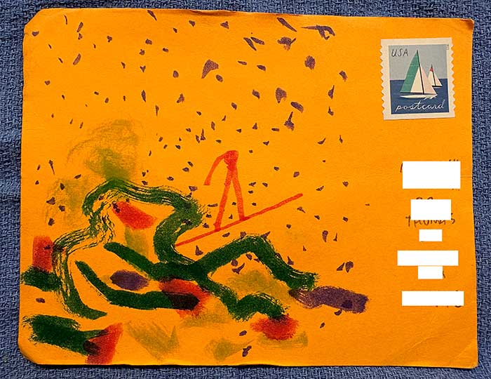 Postcard drawing sent to send cheer