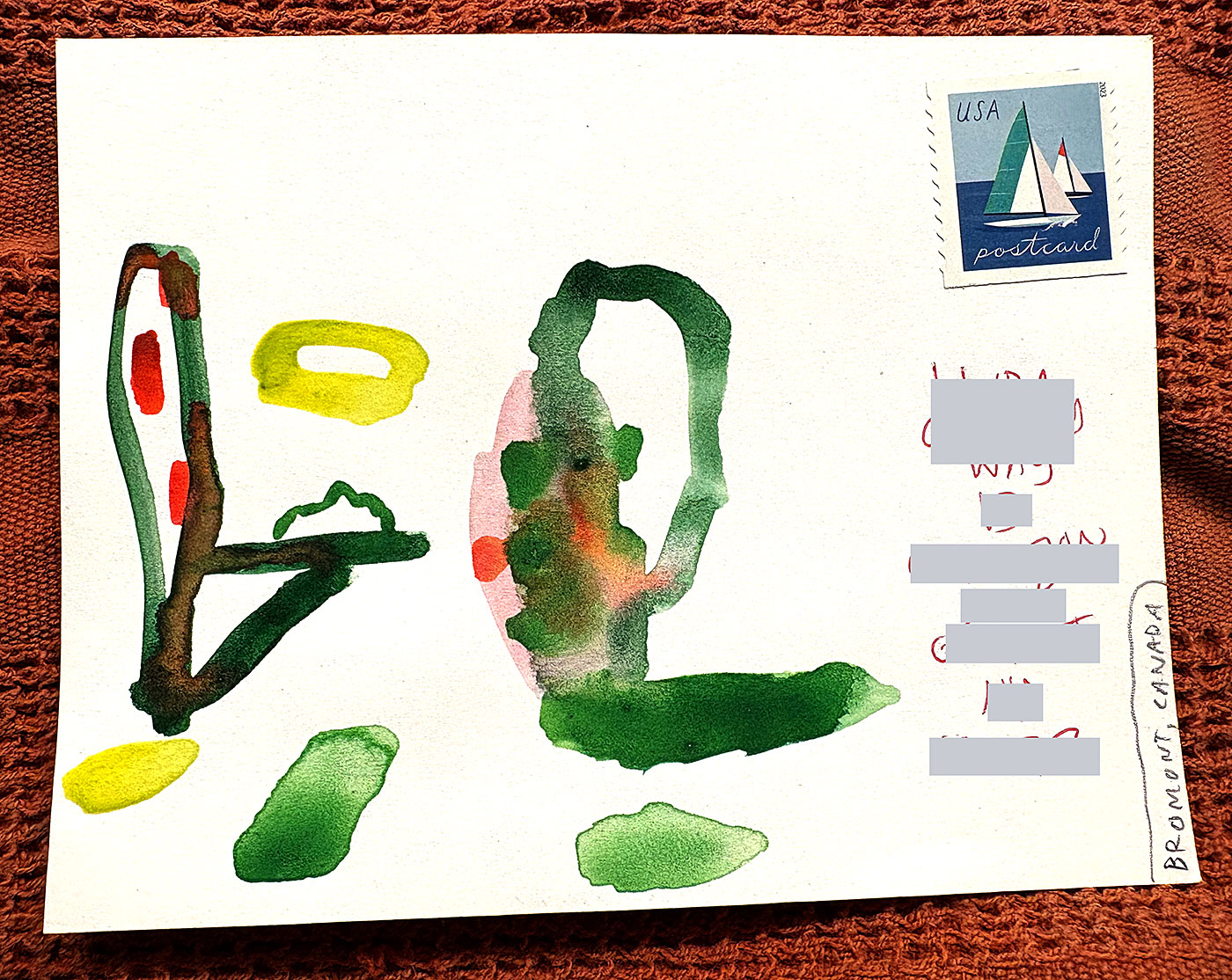 Postcard drawing sent to send cheer